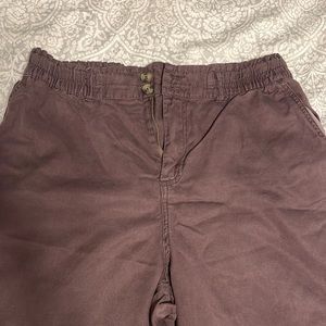 Maurices wide leg crop capri pant brown size M medium